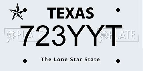 723YYT Texas License Plate