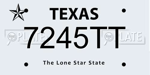 7245TT Texas License Plate