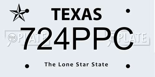 724PPC Texas License Plate