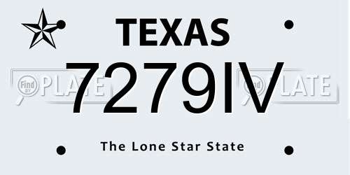 7279IV Texas License Plate