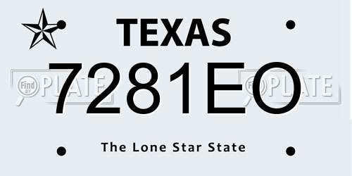 7281EO Texas License Plate