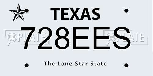 728EES Texas License Plate