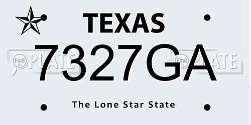 7327GA Texas License Plate
