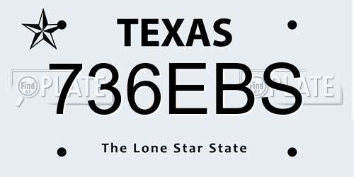736EBS Texas License Plate