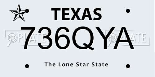 736QYA Texas License Plate