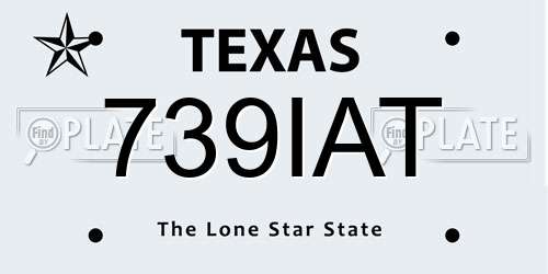739IAT Texas License Plate