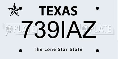 739IAZ Texas License Plate