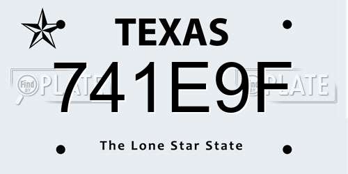741E9F Texas License Plate