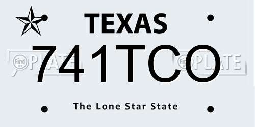 741TCO Texas License Plate