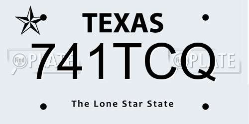 741TCQ Texas License Plate