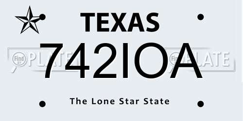 742IOA Texas License Plate