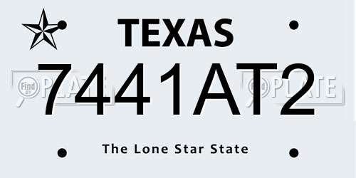 7441AT2 Texas License Plate