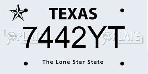 7442YT Texas License Plate
