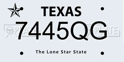 7445QG Texas License Plate