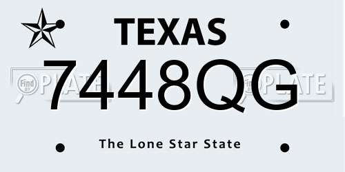 7448QG Texas License Plate