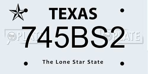 745BS2 Texas License Plate