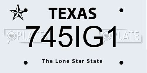 745IG1 Texas License Plate