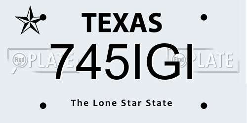 745IGI Texas License Plate