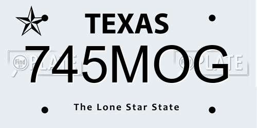 745MOG Texas License Plate