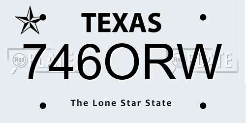 746ORW Texas License Plate
