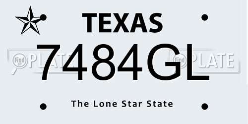 7484GL Texas License Plate