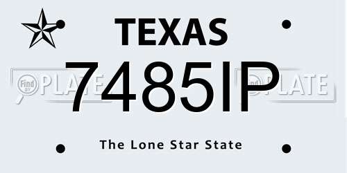 7485IP Texas License Plate