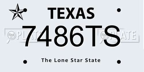 7486TS Texas License Plate