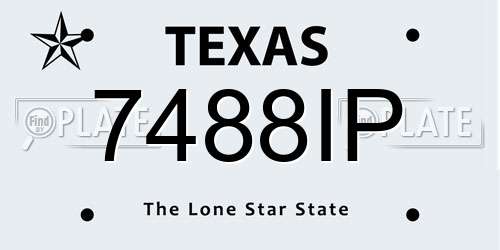 7488IP Texas License Plate