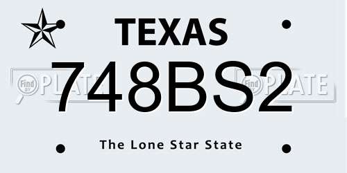 748BS2 Texas License Plate