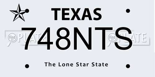 748NTS Texas License Plate