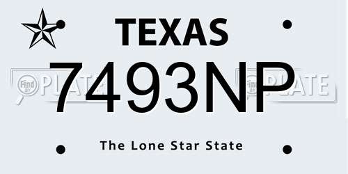 7493NP Texas License Plate