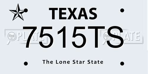 7515TS Texas License Plate