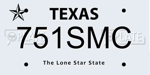 751SMC Texas License Plate