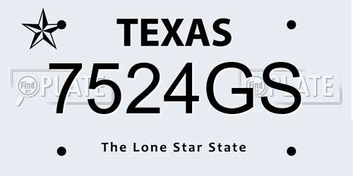 7524GS Texas License Plate