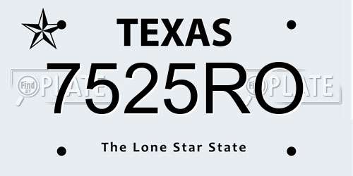 7525RO Texas License Plate