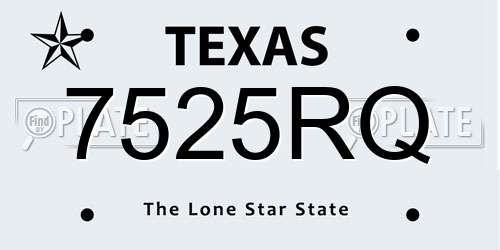 7525RQ Texas License Plate