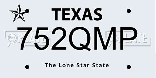 752QMP Texas License Plate