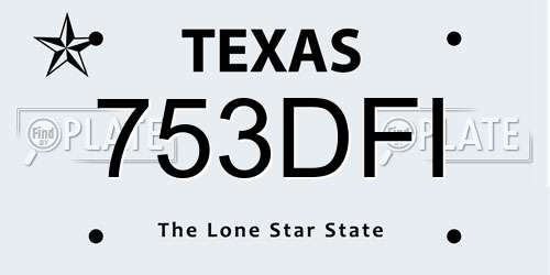 753DFI Texas License Plate