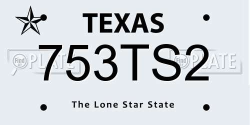 753TS2 Texas License Plate