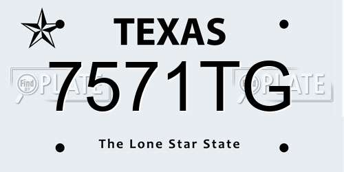 7571TG Texas License Plate