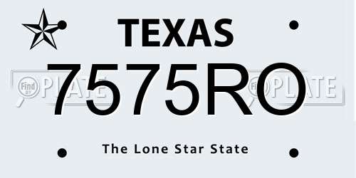 7575RO Texas License Plate