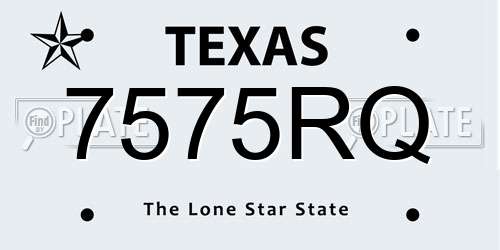 7575RQ Texas License Plate