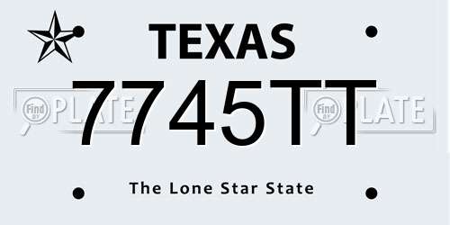 7745TT Texas License Plate