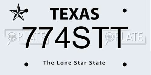774STT Texas License Plate