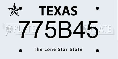 775B45 Texas License Plate