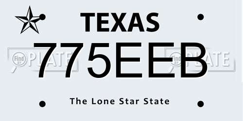 775EEB Texas License Plate