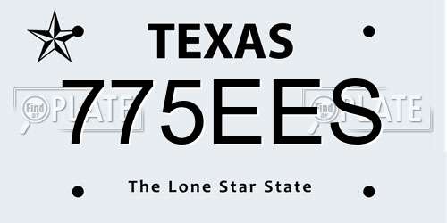 775EES Texas License Plate