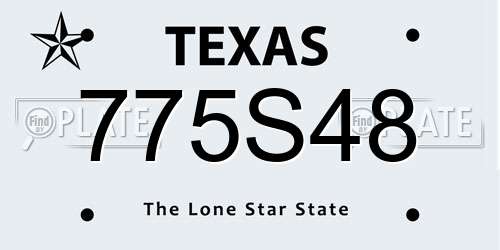 775S48 Texas License Plate