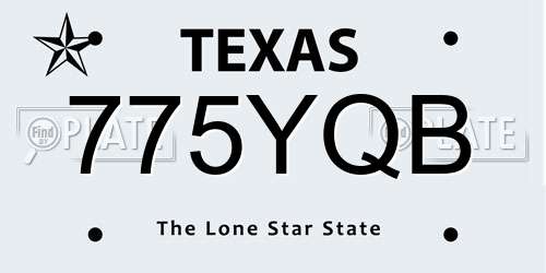 775YQB Texas License Plate