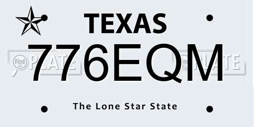776EQM Texas License Plate